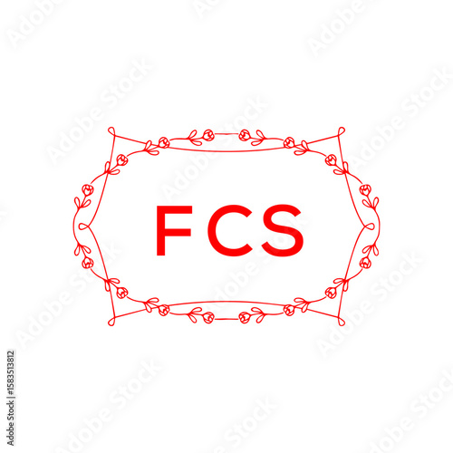 FCS Letter Initial Logo Design Template Vector Illustration