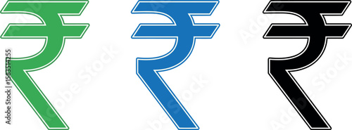 Rupee icon sets flat style icon for web app business and finance