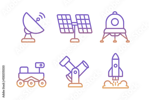 Exploring space technology through innovative designs of satellites, solar panels, landing modules, and rovers