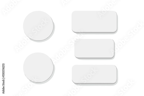 Free Download Blank white shapes for design projects and graphical applications to create custom layouts and branding elements - GFXLoad