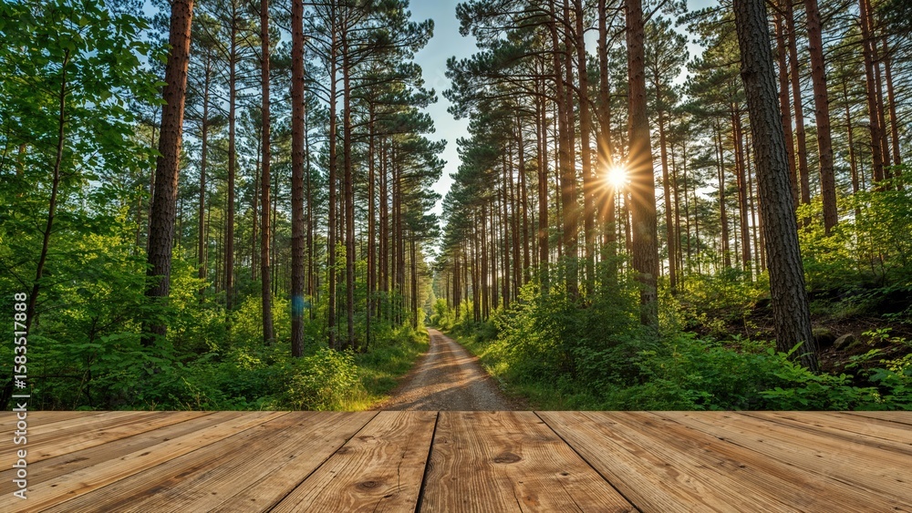 Obraz premium Pine Trees in a Rural Setting