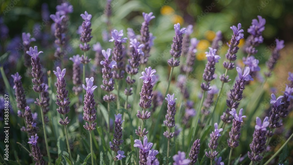 Obraz premium Lush and striking purple lavender plants in bloom