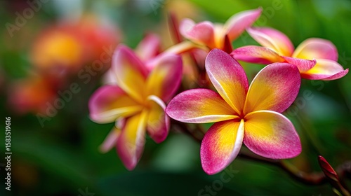 Wallpaper Mural Close-up of vibrant plumeria flowers. Torontodigital.ca