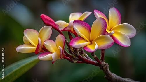 Wallpaper Mural Close-up of vibrant plumeria blossoms. Torontodigital.ca