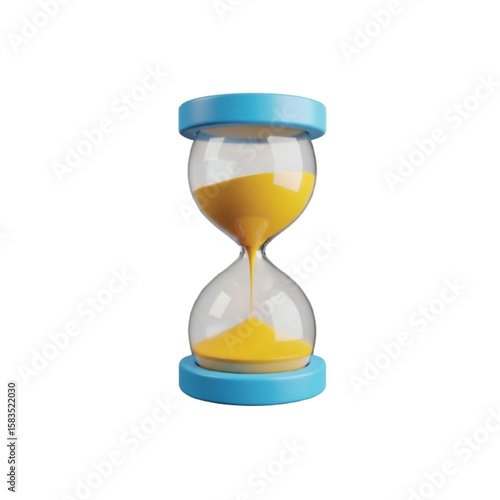 Time Measurement, Hourglass, Indoor, Illustration, Minimalist, Perspective, Concept of Time