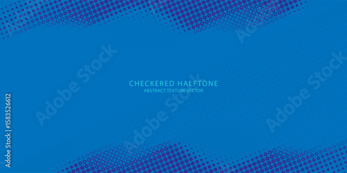 Blue polka dot gradient halftone background. Pop art cartoon dot texture.vector eps10