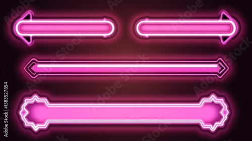 Neon pink horizontal banners