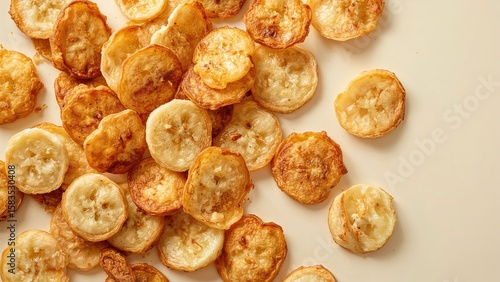 Golden fried banana chips for a delicious treat