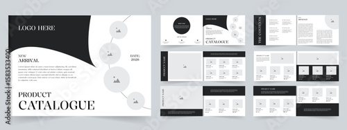 Creative Landscape Product catalog design or catalogue layout template