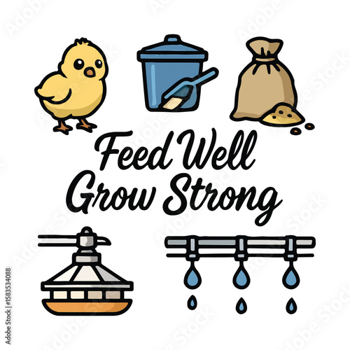 Feeding System Icons – Feed Well, Grow Strong