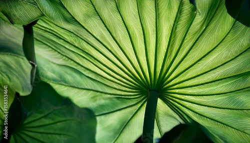 abstract soft fabric green lotus leaves background