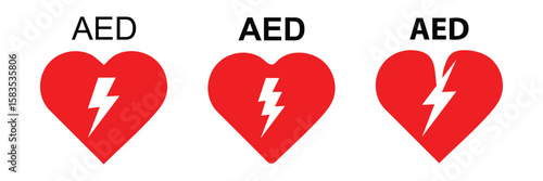 Red AED Icon Illustration