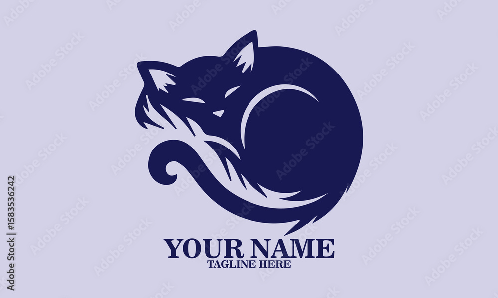 Sleeping calico cat sketch for vector illustration and logo design. Lazy day Sleeping calico cat sketch for vector illustration and logo design. Lazy day