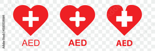 Red AED Icon Illustration