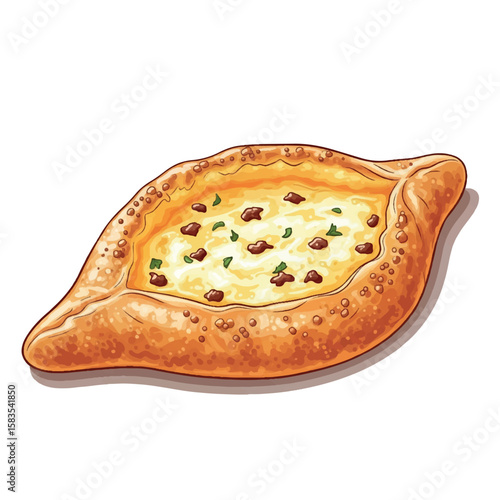 food, design, illustration, graphic, georgian, drawing, georgia, menu, cuisine, restaurant, vector, isolated, traditional, cheese, dinner, cooking, healthy, homemade, pie, meal, dish, delicious, 