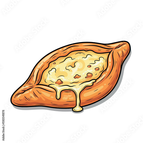 food, design, illustration, graphic, georgian, drawing, georgia, menu, cuisine, restaurant, vector, isolated, traditional, cheese, dinner, cooking, healthy, homemade, pie, meal, dish, delicious, 