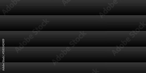 Black oblique straight line background. Masculine dark linear abstract wallpaper. Elegant luxury striped gradient texture. Grey diagonal lines backdrop for flyer, banner, poster, presentation.
