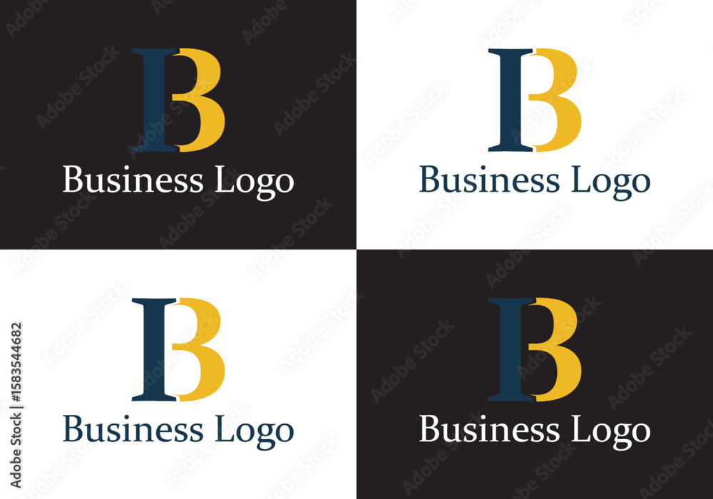 Naklejka premium B letter vector logo design icon symbol
