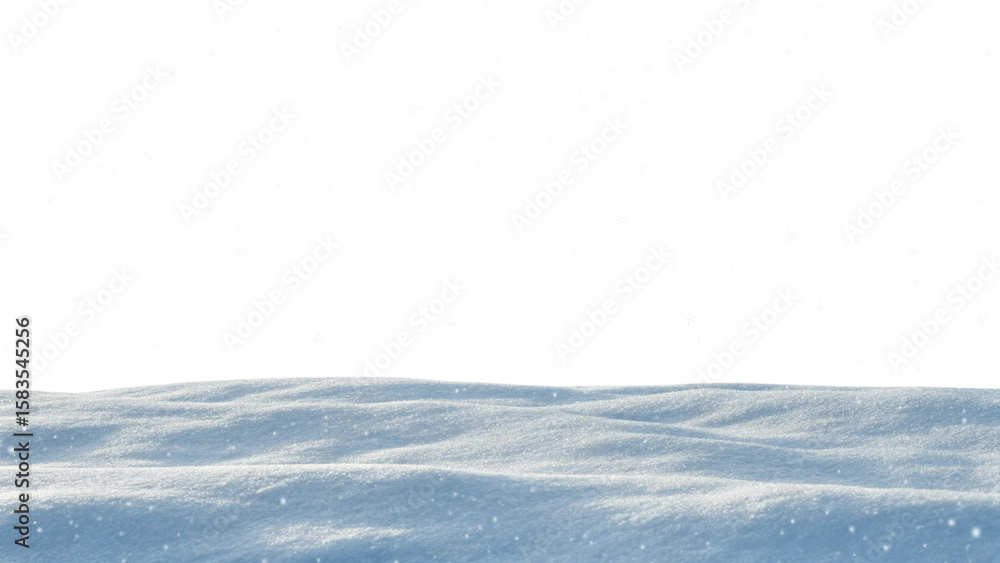 Obraz premium Snowdrifts and falling snowflakes created, isolated transparent background