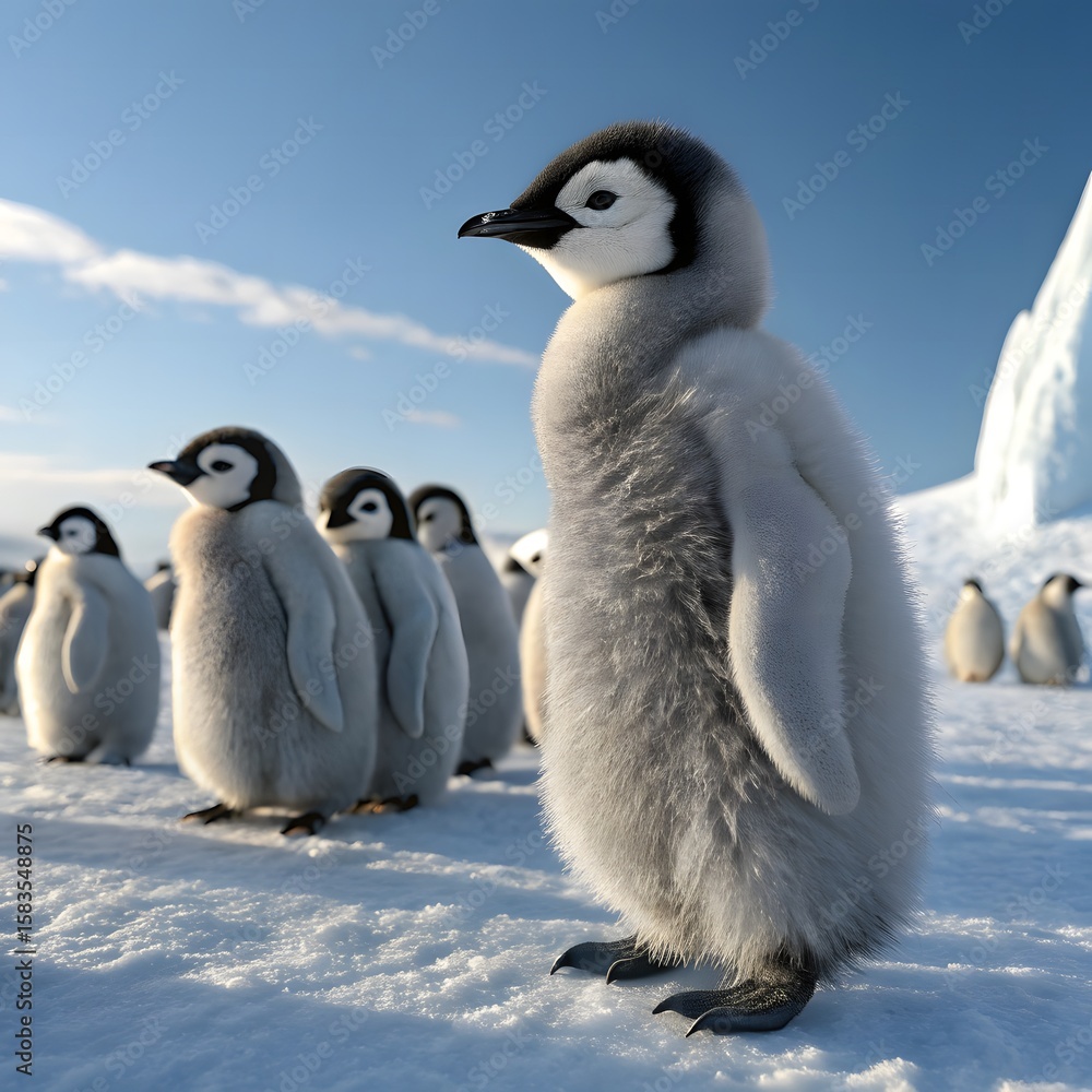 Obraz premium Emperor Penguin Chicks