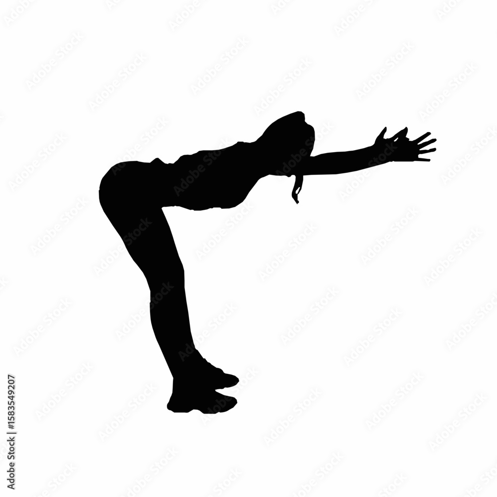 Fototapeta premium Stretching Female Body Silhouettes