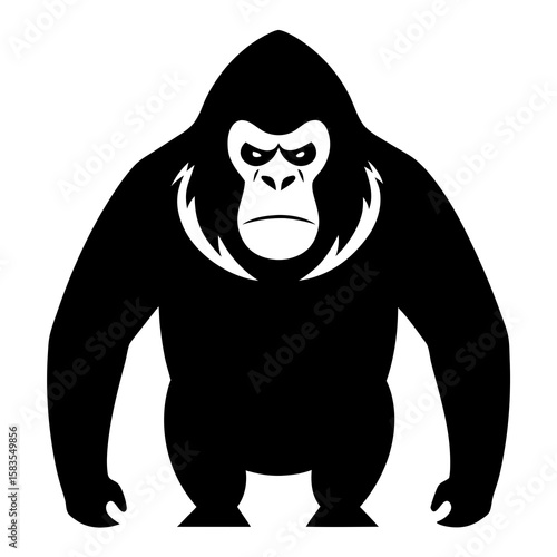vector illustration of a gorila