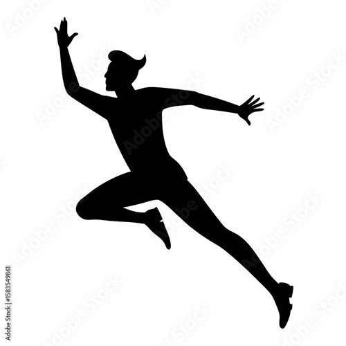 silhouette of a man jumping