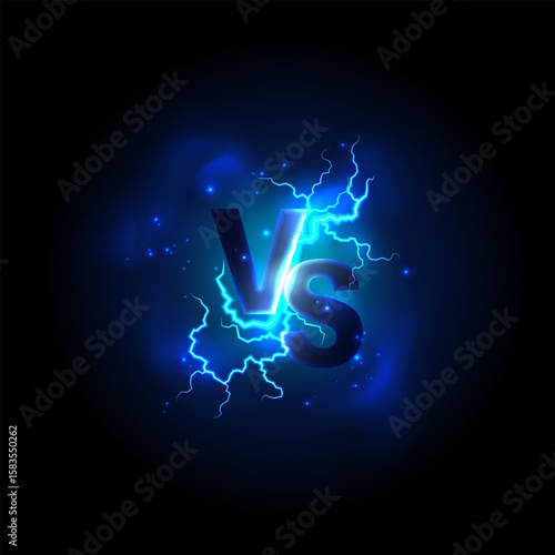 Versus banner. VS letters. Versus sign. fight, battle, match or game.