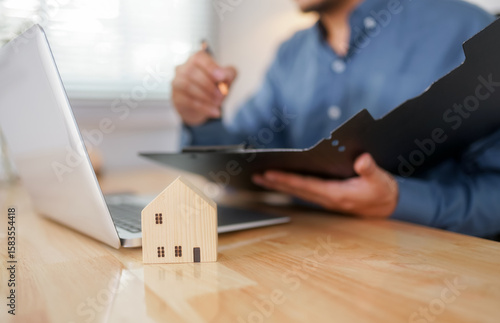 Property analysis and checklist for real estate business management concept. Mortgage loan home and insurance real property mortgage. business real estate, Buy and sell houses and real estate online.