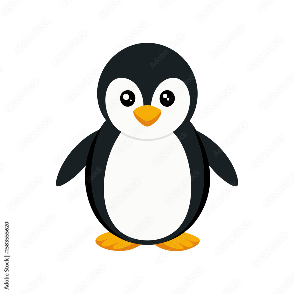 Fototapeta premium penguin animal head logo vector art illustration