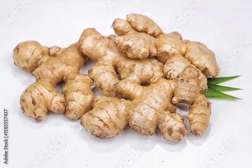 Jahe. Ginger isolated with white background