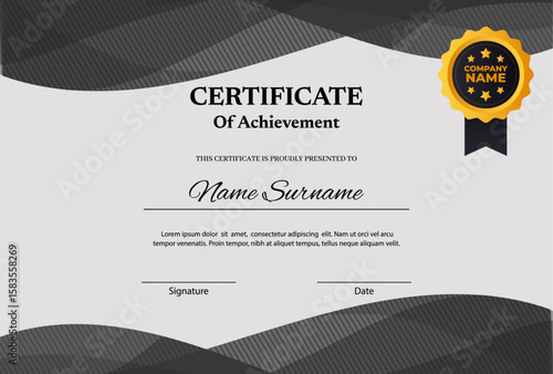 Simple employee of the month certificate	