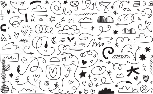 Playful elements in inspired line art
