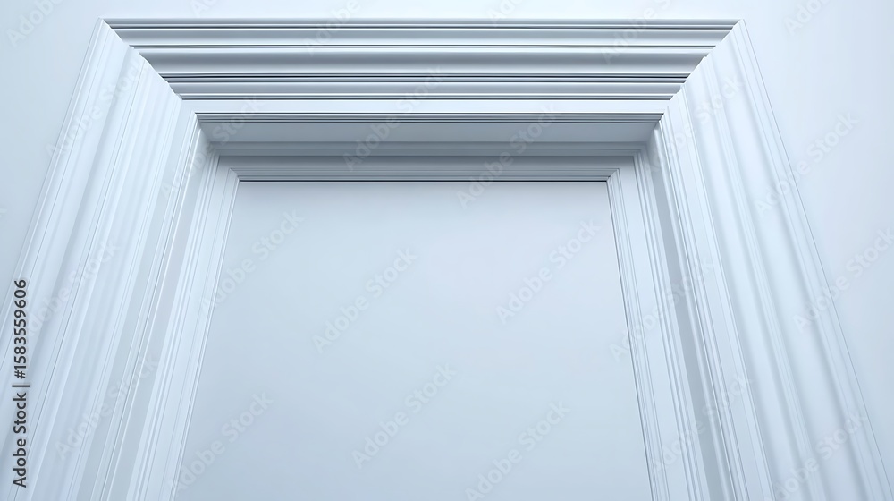 Obraz premium White architectural door frame