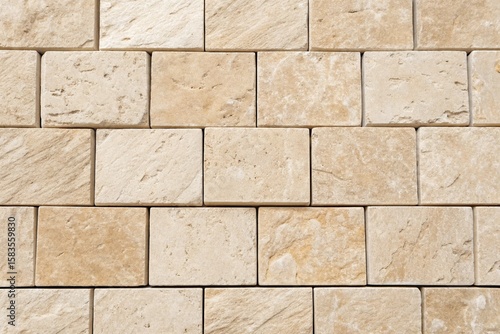 Wallpaper Mural Beige rectangular stone tile texture background Torontodigital.ca