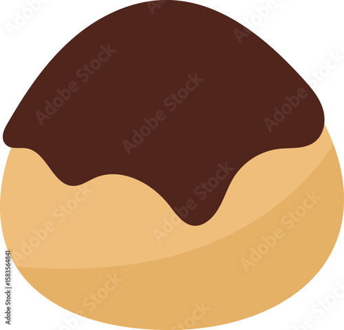 Cream Puff with Chocolate Topping