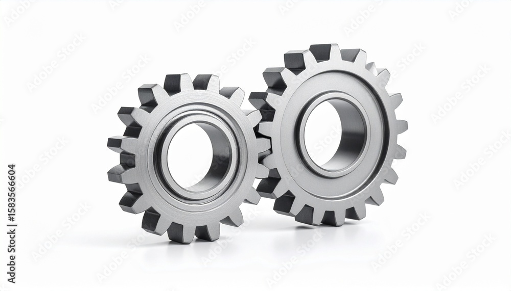 Two interlocked metallic gears with precisely cut teeth—resting on a white surface—symbolize mechanical synergy, intellectual coordination, and the architecture of functional interdependence Two interlocked metallic gears with precisely cut teeth—resting on a white surface—symbolize mechanical synergy, intellectual coordination, and the architecture of functional interdependence