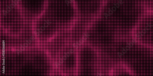 Electric neon waves filling the ether. Shimmering dots forming a pattern of smooth lines, bumps and depressions. Acid vector background for music album.