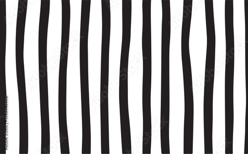Black and white hand drawn stripes pattern for seamless design and backgrounds