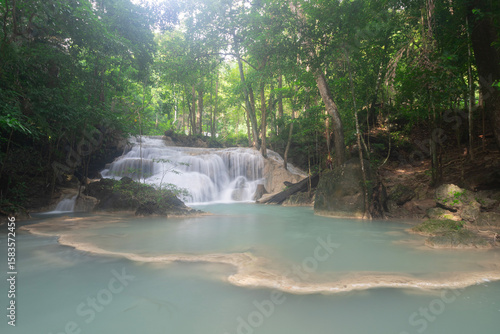 Erawan Waterfall, Erawan National Park in Kanchanaburi, Thailand	
