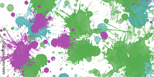 Colorful watercolor background with vintage texture design on white paper background.The art of exploding emotions, including feelings of love, greed, anger, and delusion, expressed in an abstract way