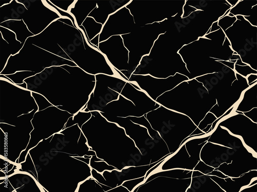 Black and white marble background. Luxury abstract marble pattern. Vector illustration.