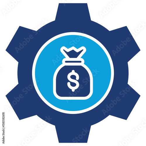 Wealth Management Flat Blue Icon