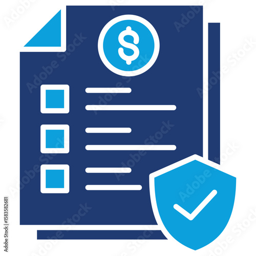 Monetary Policy Flat Blue Icon