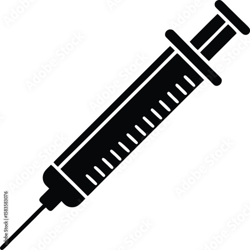 syringe vector silhouette