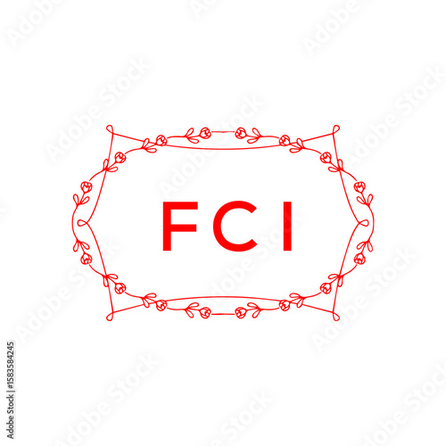 FCI Letter Initial Logo Design Template Vector Illustration