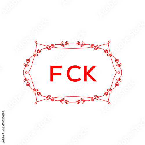 FCK Letter Initial Logo Design Template Vector Illustration