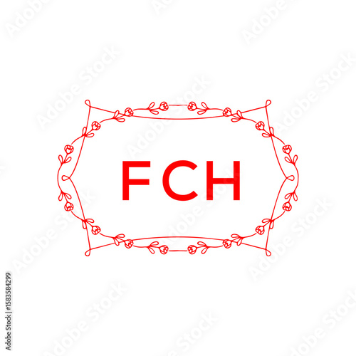 FCH Letter Initial Logo Design Template Vector Illustration