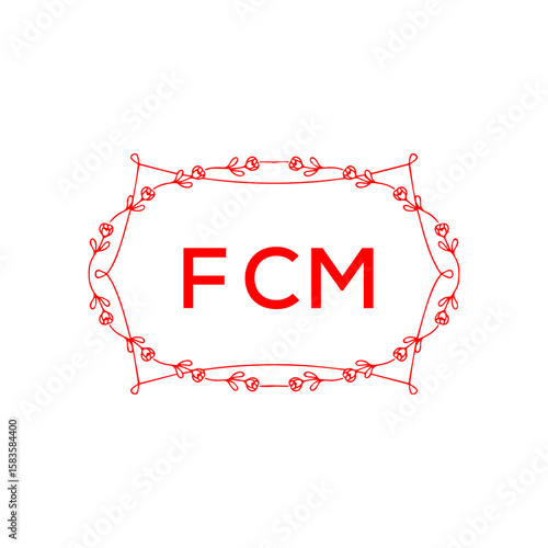 FCM Letter Initial Logo Design Template Vector Illustration