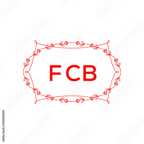 FCB Letter Initial Logo Design Template Vector Illustration